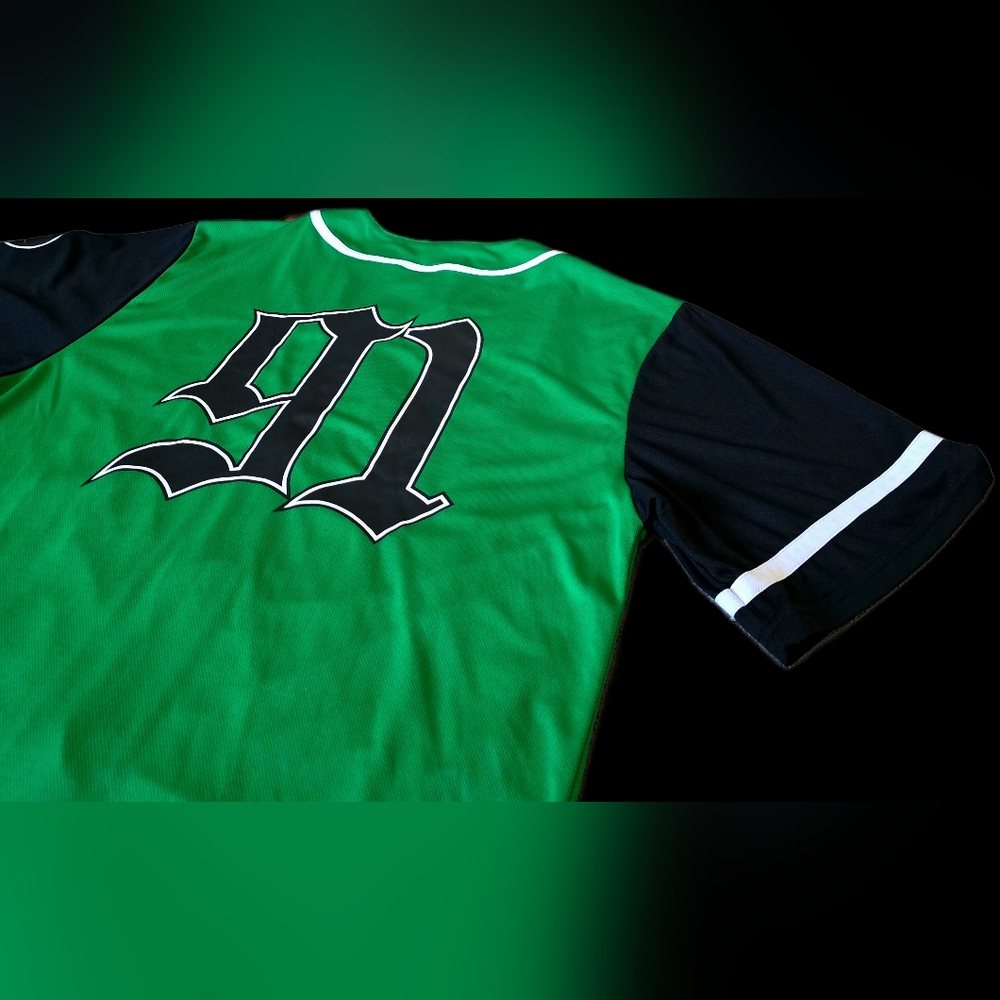 Death Row Records Green Black Baseball Jersey #91 Men's L Hip Hop Rap 2XL - Picture 15 of 15